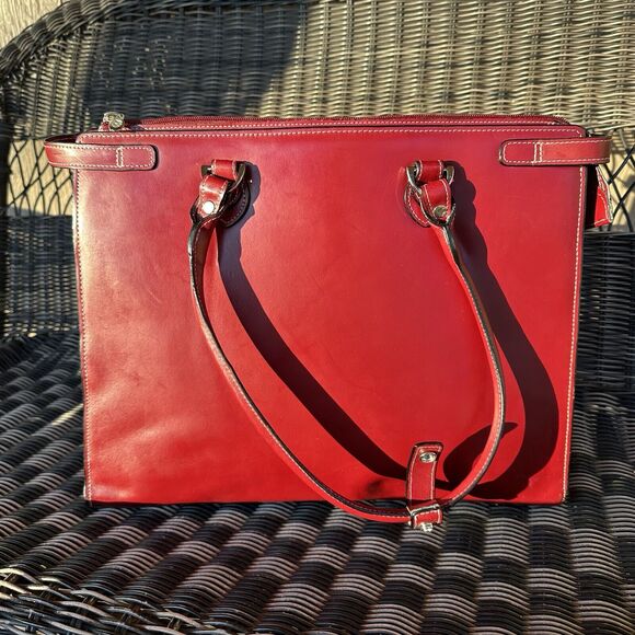 Mcklein Winnetka Laptop‎ Bag Work Bag Briefcase Red Classic - Picture 6 of 15